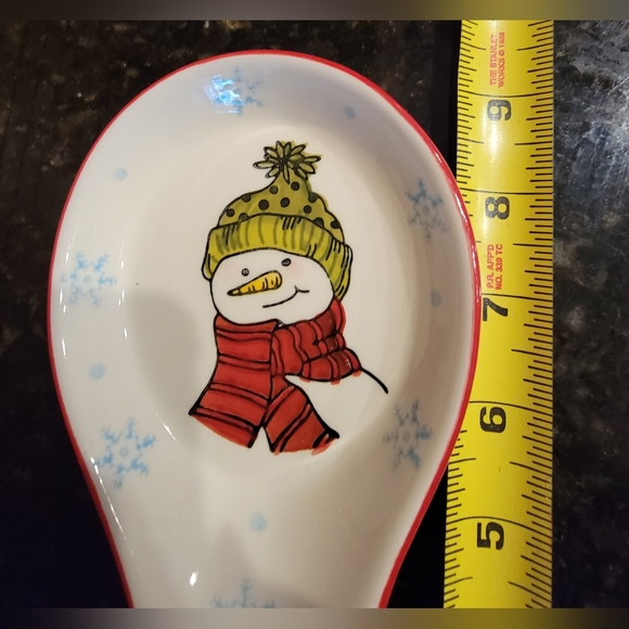 Grace Bake Shop Christmas Snowman Ceramic Spoon Rest Pre-owned - Picture 6 of 8
